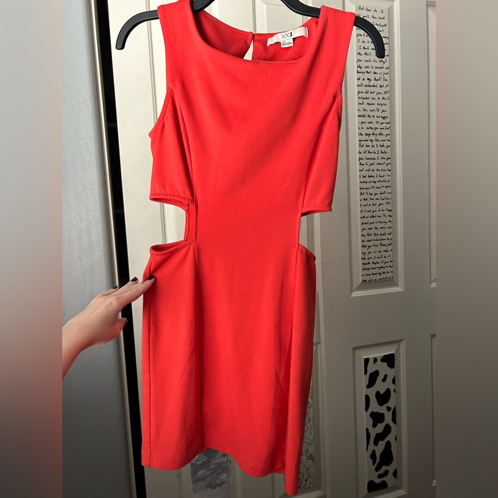 Coral XXI short dress with cutout sides